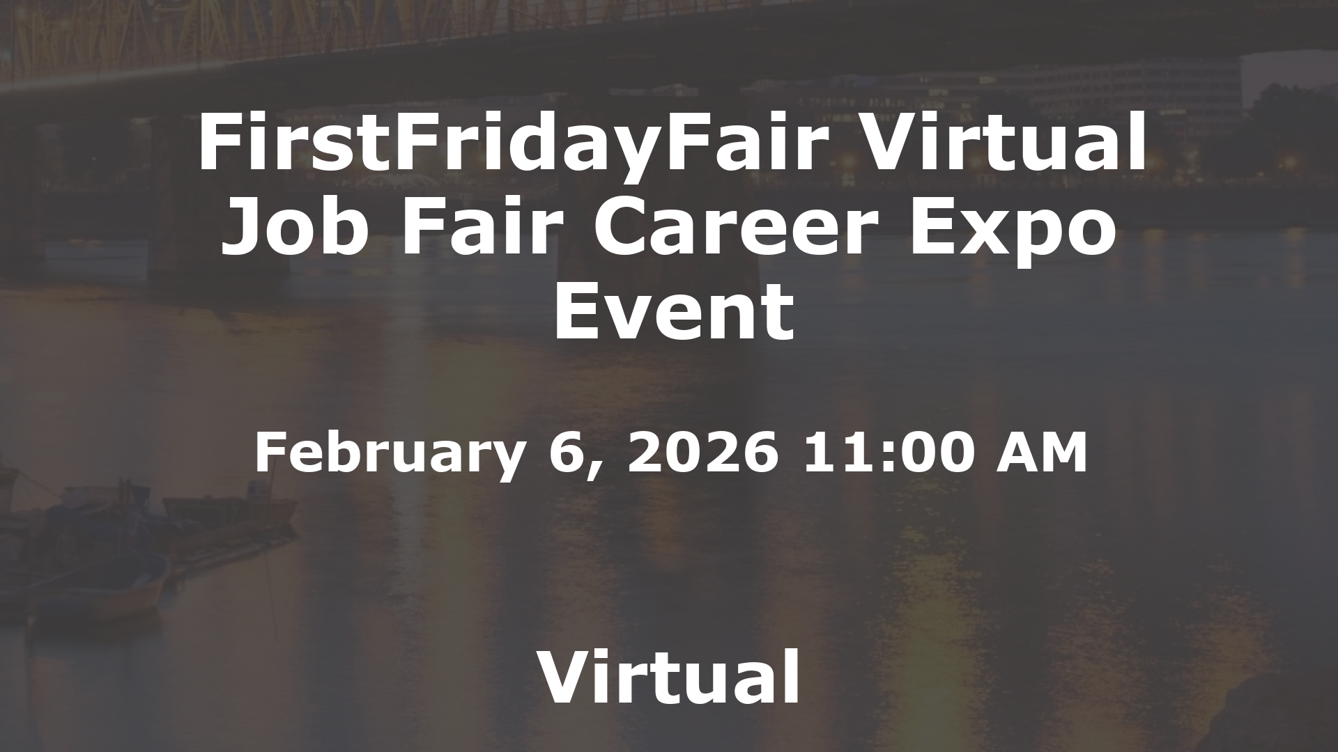 FirstFridayFair Virtual Job Fair Career Expo Event event image